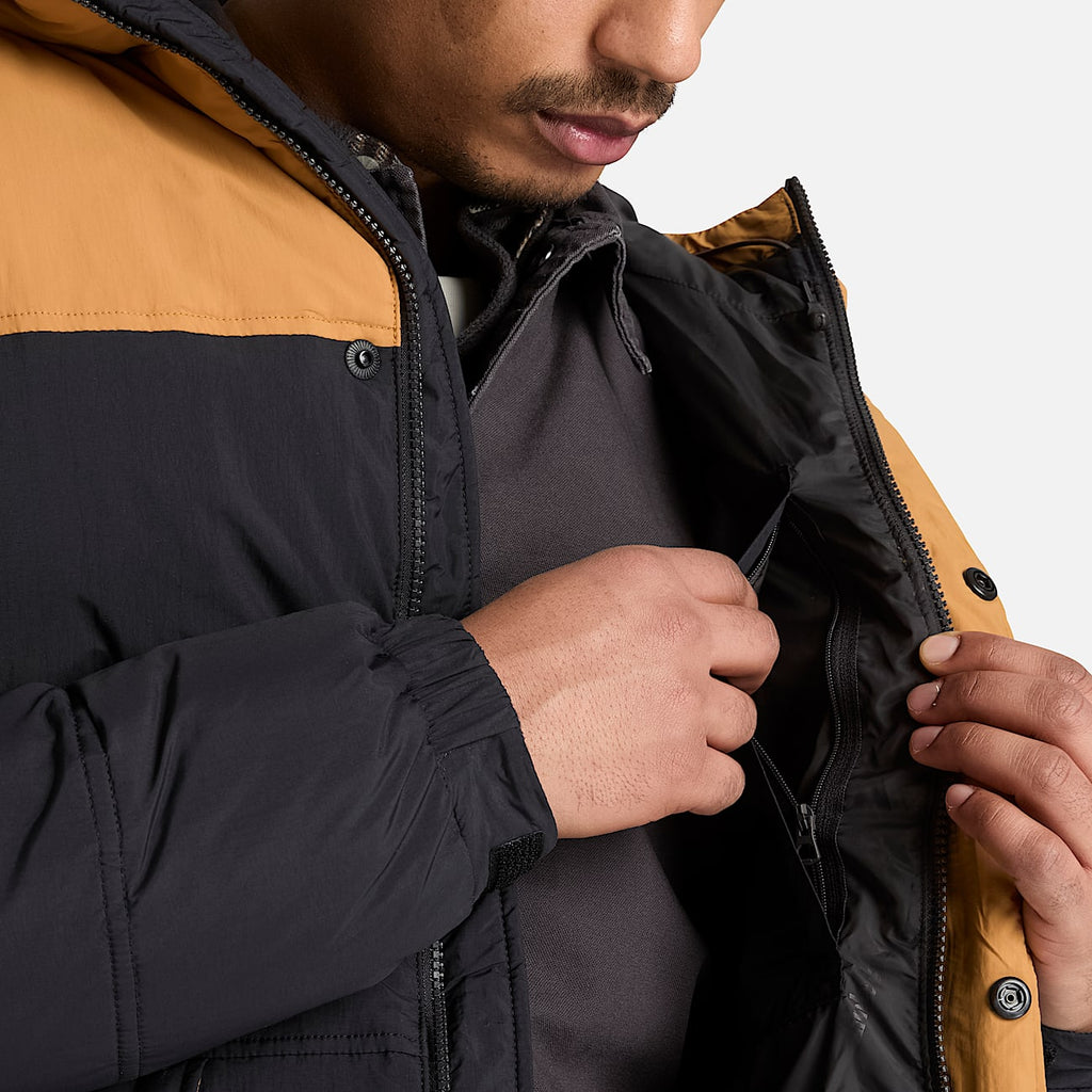 TIMBERLAND WATER REPELLENT PUFFER JACKET (BLACK/WHEAT) TBC0YH71P56