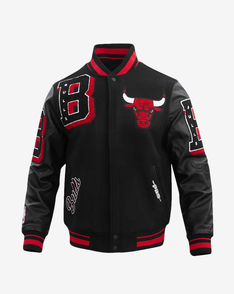 Pro Standard Chicago Bulls Mash Up Rib Wool Varsity Jacket BCB6515750