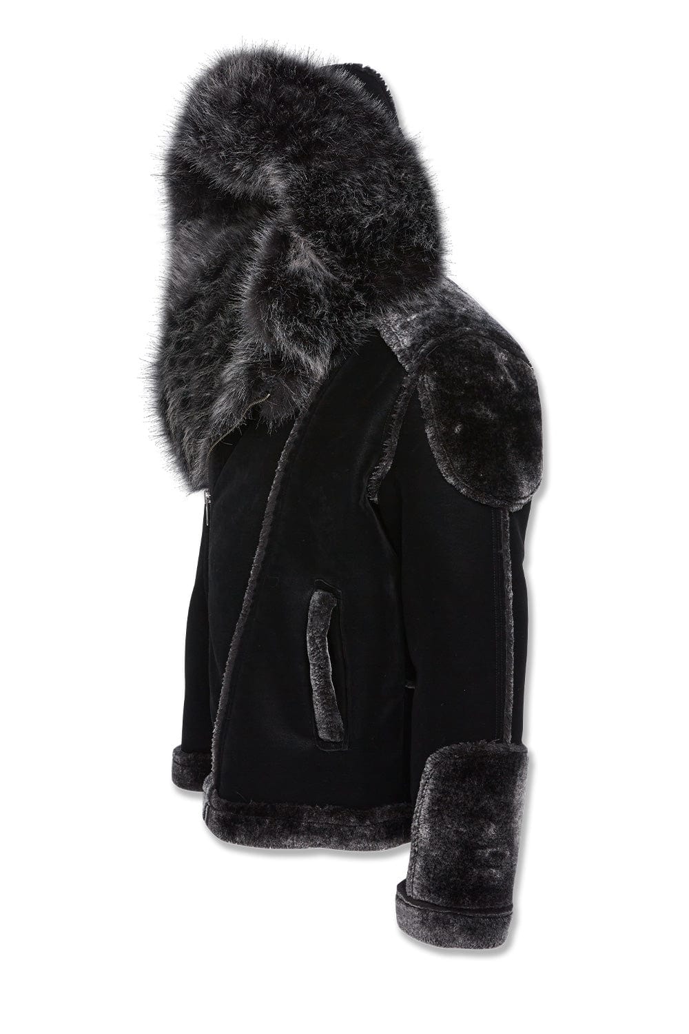 JORDAN CRAIG  EL JEFE SHEARLING MOTO JACKET (BLACK) 91536