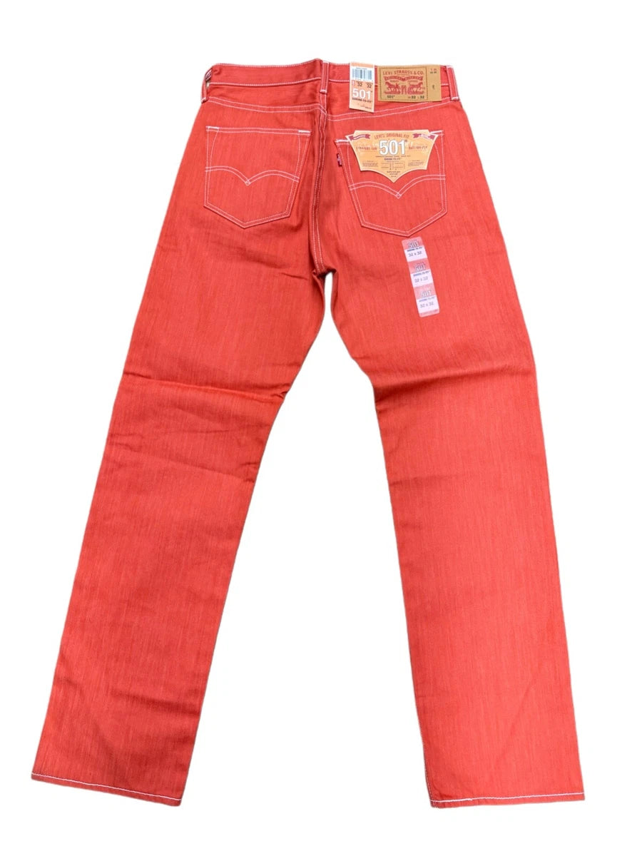 LEVI'S STRAUSS & CO- 501 ORIGINAL SHRINK TO FIT ORANGE RED 005012405