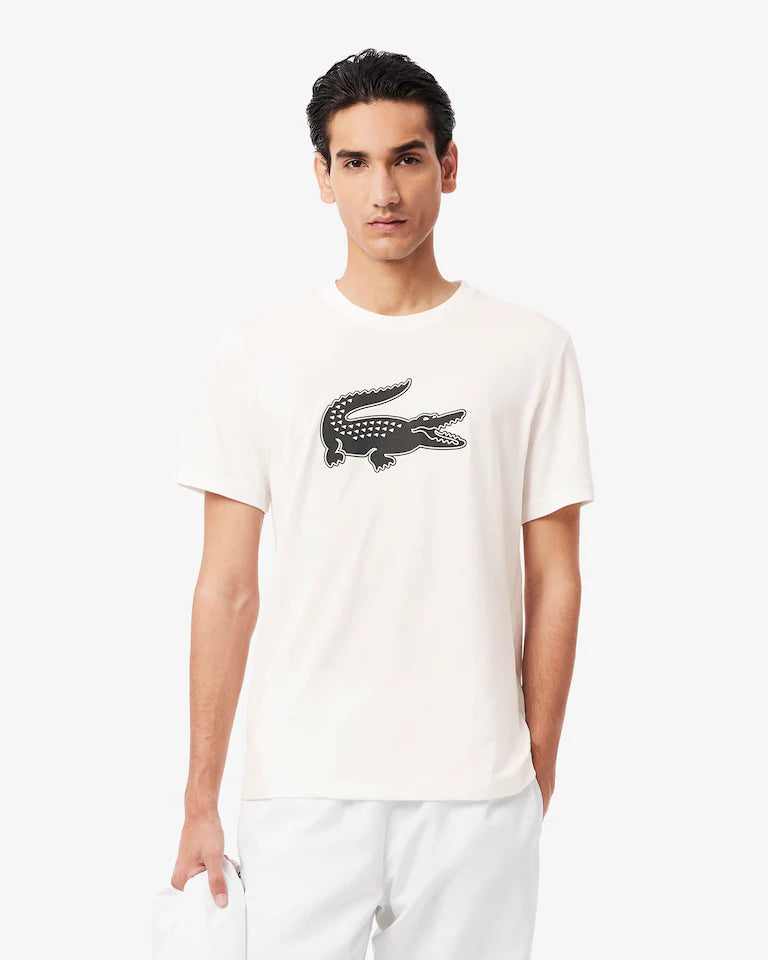 LACOSTE / ULTRA DRY XXL LOGO SPORTS T- SHIRT (WHITE)