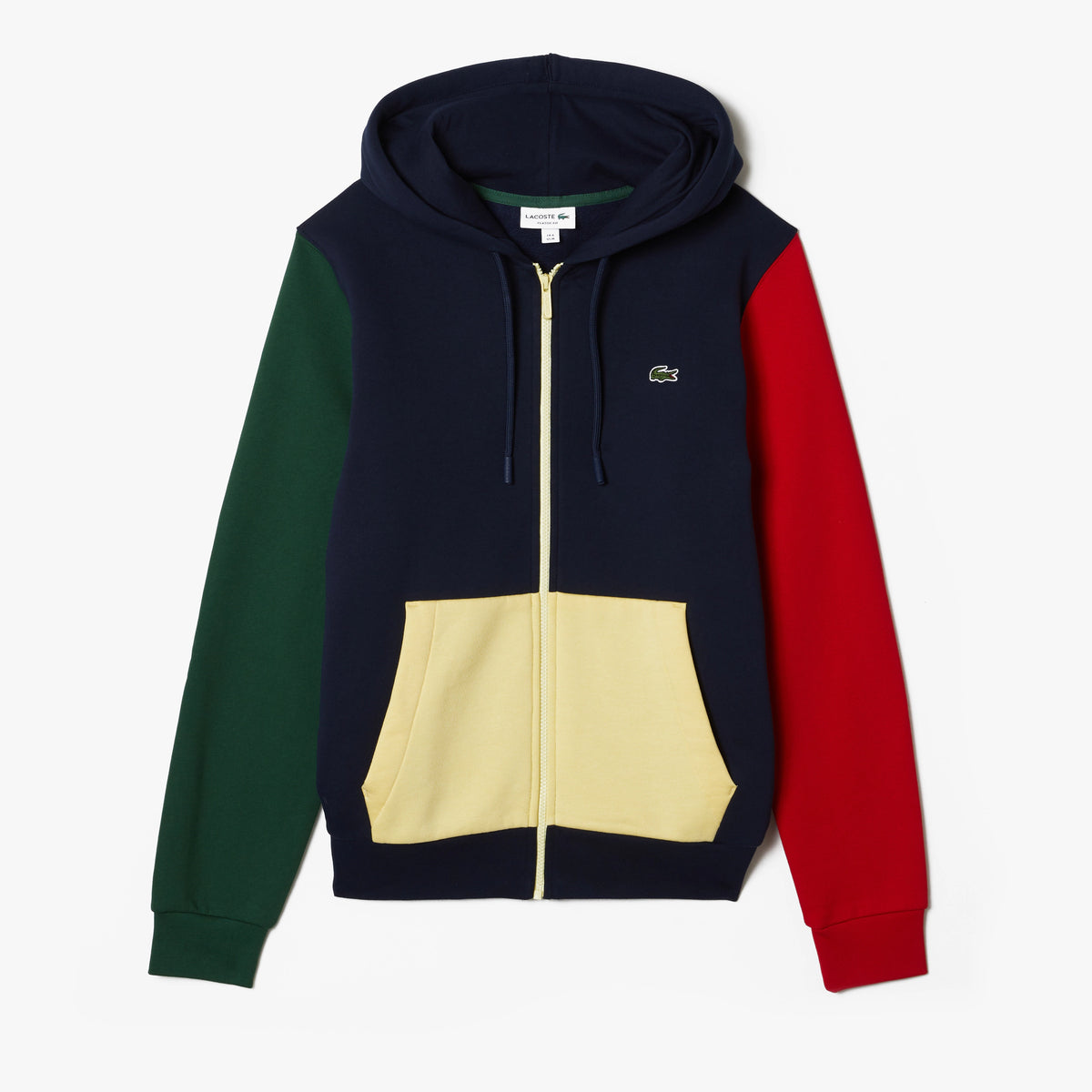 LACOSTE  COLOR-BLOCK ZIP HOODIE (NAVY BULE/RED/GREEN/YELLOW) SH9613 51 MYS