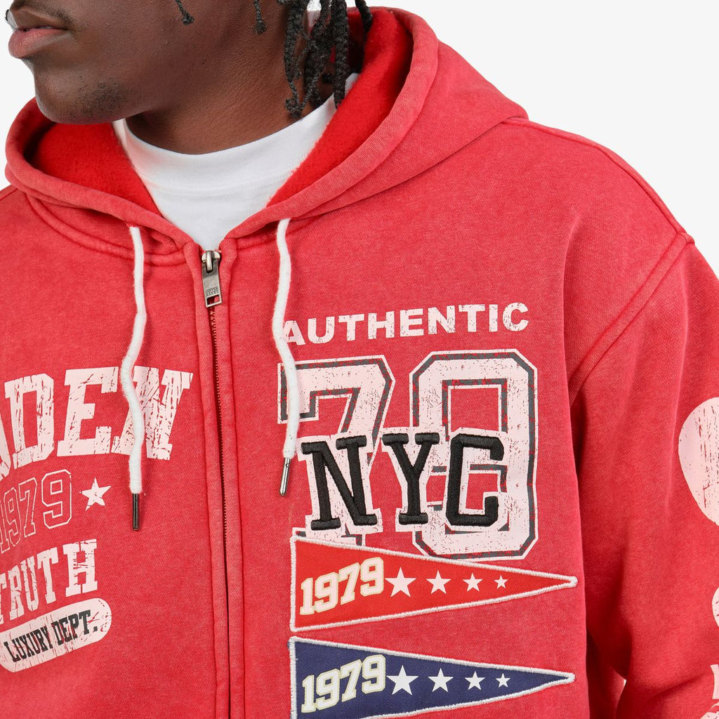 COPPER RIVET HOODIE (RED) 631019R-D