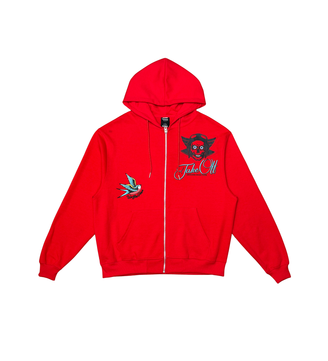GENUINE WE  FLY HIGH ZIP HOODIE (RED) GN4136
