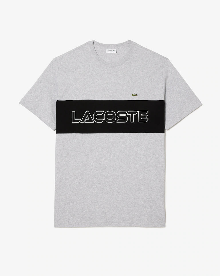 LACOSTE / TALL FIT COLORBLOCK JERSEY T-SHIRT GREY