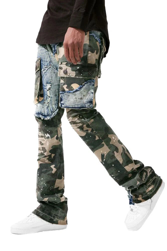 Jordan Craig Ross Stacked Platoon Denim Men's Pants (Woodland) JRF1142C