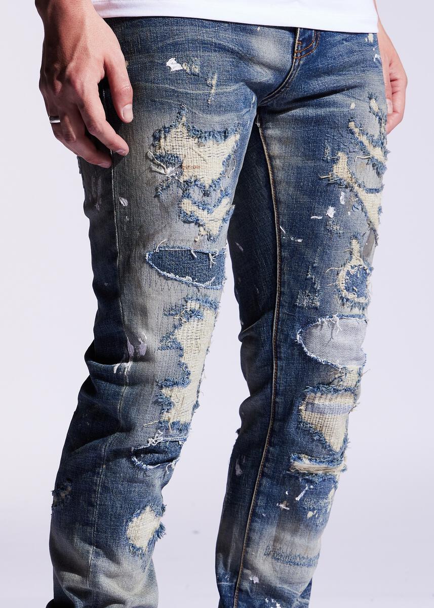 EMBELLISH DAMIEN DENIM (BLUE) EMBF221-101