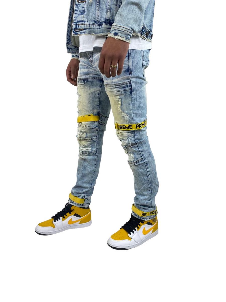 Preme Moto Denim Jeans (Desert Indigo) PR-WB-843