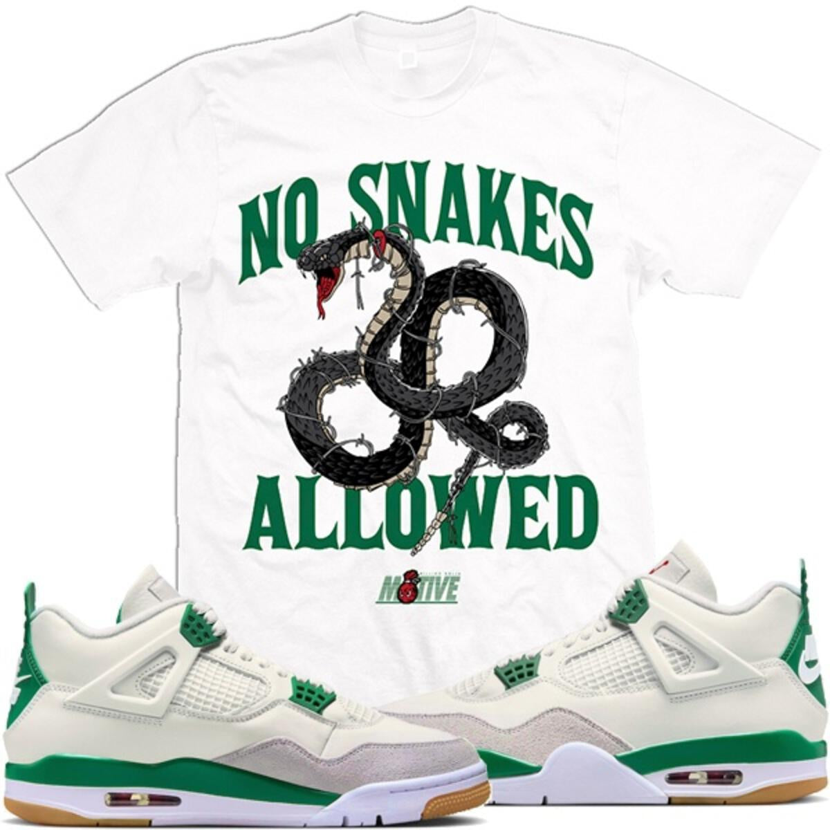 MILLION DOLLA MOTIVE NO SNAKES ALLOWED TEE (WHITE)