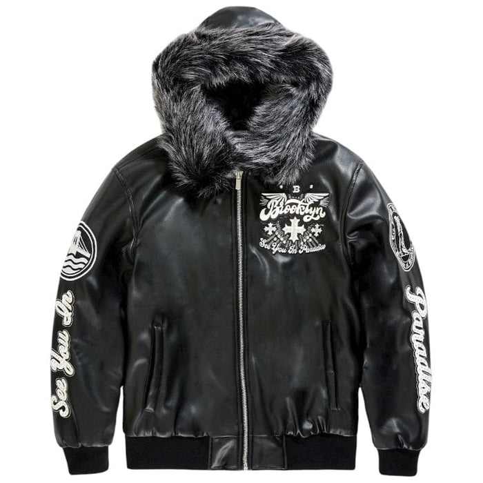 JORDAN CRAIG / BROOKLYN BOMBER JACKET W/HOOD (BLACK)