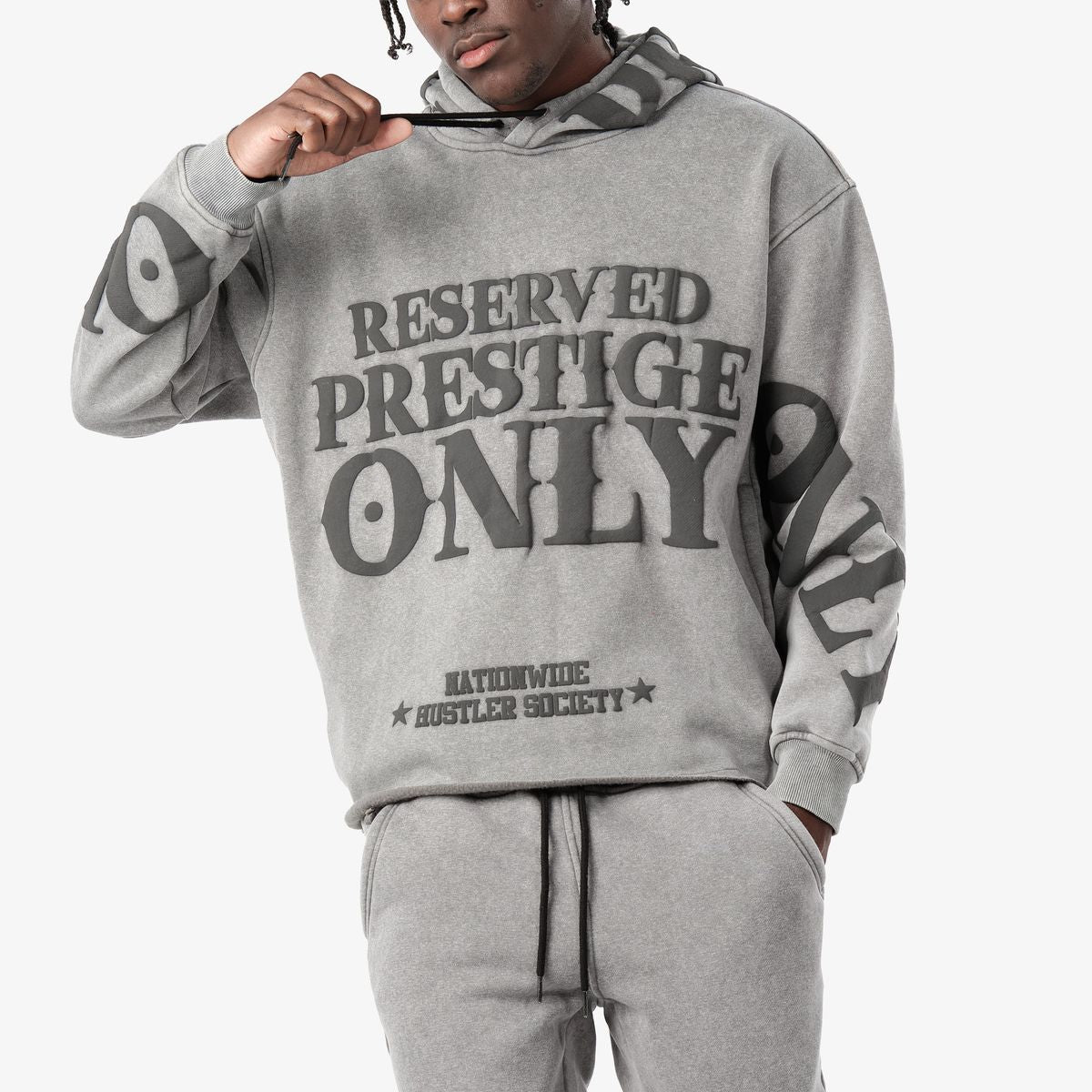 COPPER RIVET PRESTIGE ONLY HOODIE (GREY) 631008