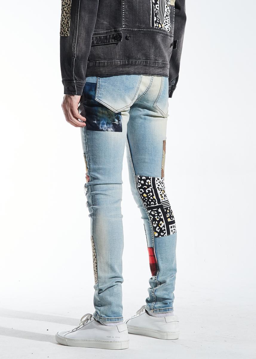EMBELLISH SNYDER DENIM (BLUE PATCHWORK) EMBSP220-139