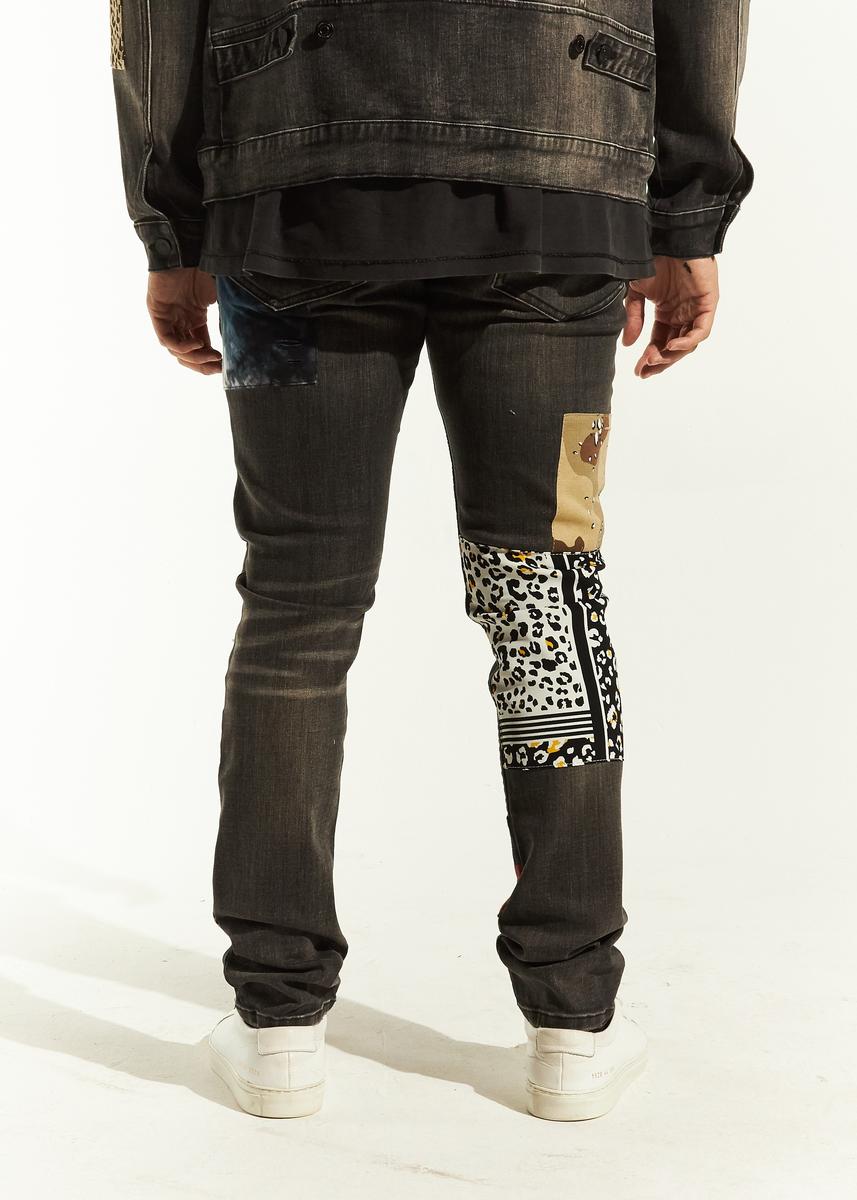 EMBELLISH SNYDER DENIM (BLACK PATCHWORK) EMBSP220-140
