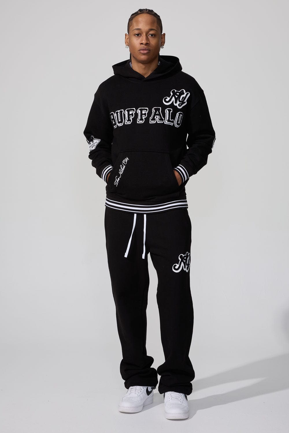 Jordan Craig Buffalo Mafia Pullover Hoodie Black (8805H)