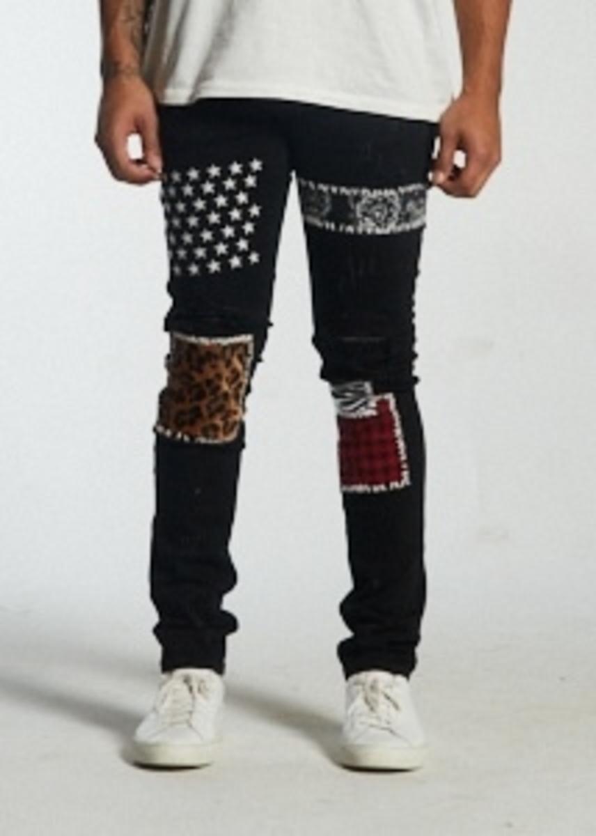 EMBELLISH SUMMIT PATCHWORK DENIM (BLACK PATCH) EMBSUM20-119