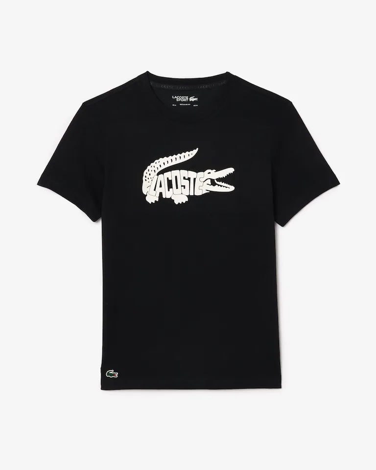 LACOSTE / ULTRA DRY PRINTED SPORT T-SHIRT (BLACK)