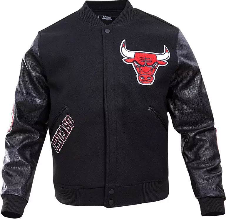 Pro Standard Men's Chicago Bulls Black Wool Varsity Jacket BCB651681