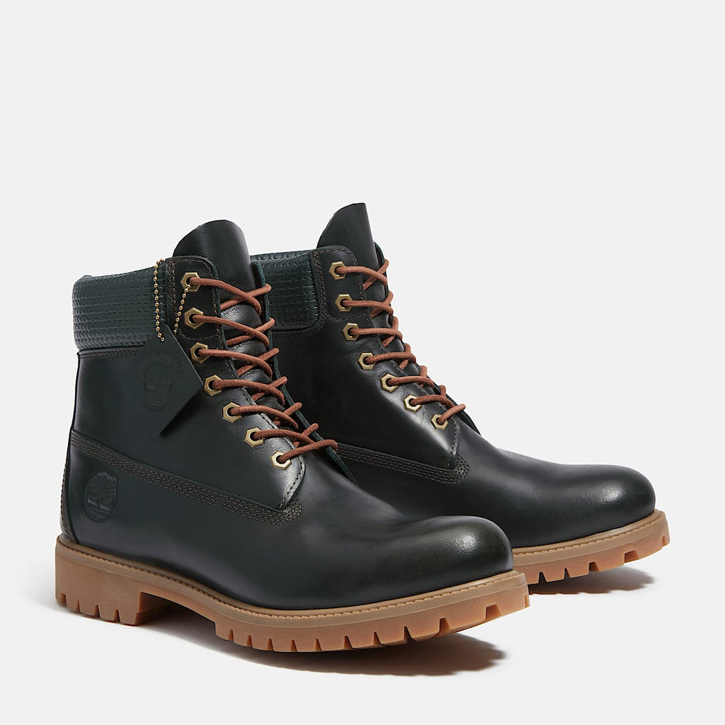 TIMBERLAND PREMIUM 6 INCH EMERALD WOODS WATERPROOF BOOT (DARK GREEN FULL GRAIN) TB0A2P6WEEQ