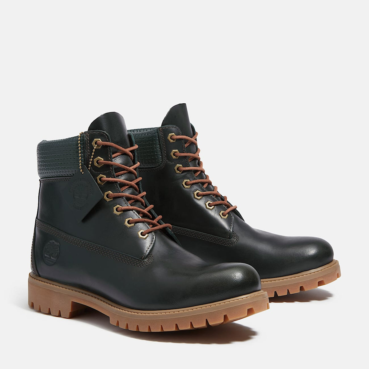 TIMBERLAND PREMIUM 6 INCH EMERALD WOODS WATERPROOF BOOT (DARK GREEN FULL GRAIN) TB0A2P6WEEQ
