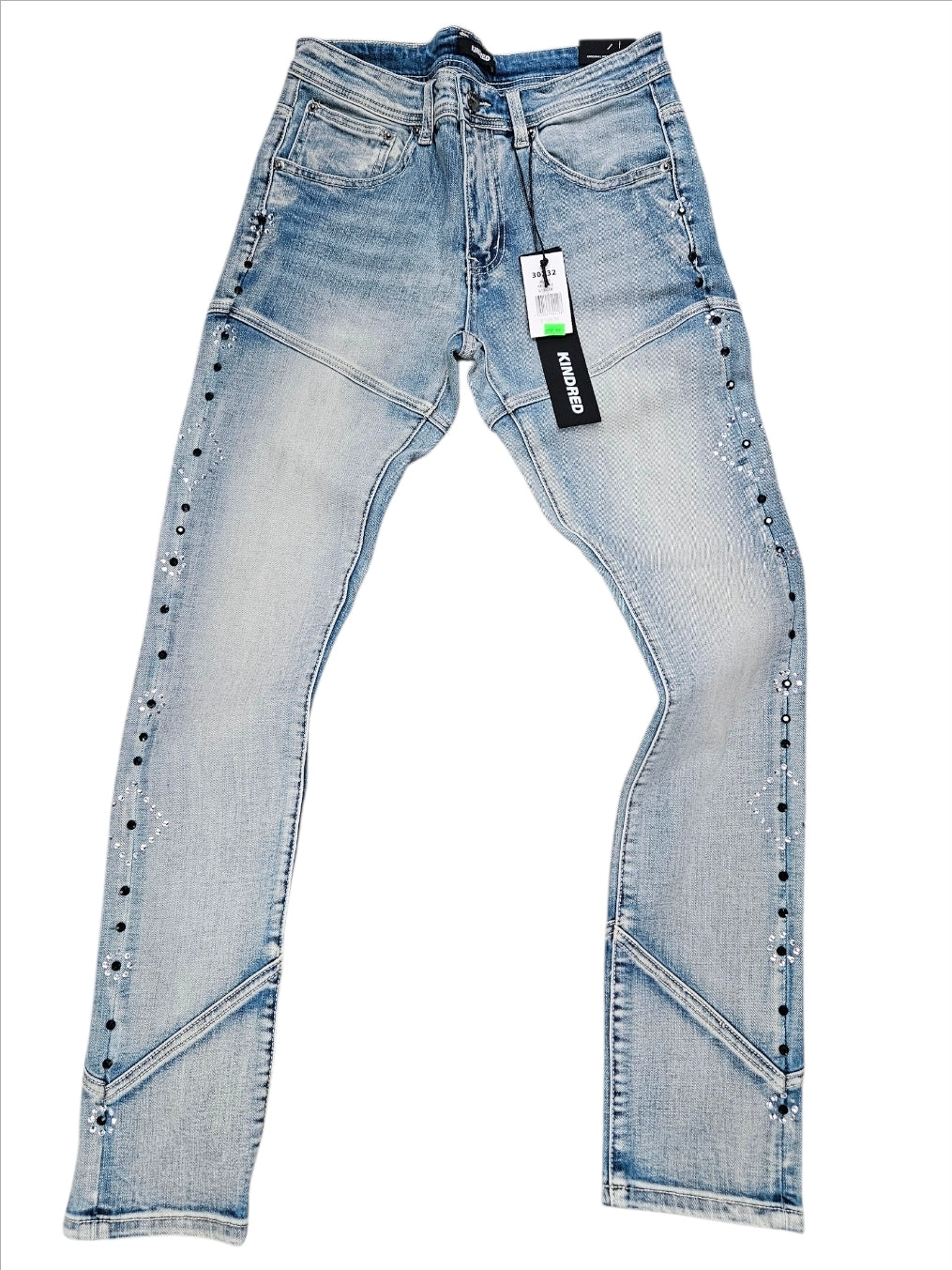 KINDRED / PREMIUM STUDDED SKINNY DENIM (LT. BLUE) KD2212