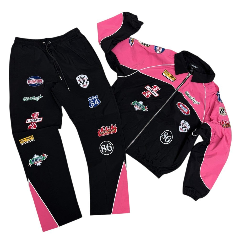 KINDRED PATCH NYLON LONG SLEEVE SET (BLACK/PINK) KD269T/P