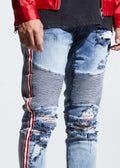 EMBELLISH KHALIL BIKER DENIM (BLUE) EMBSP119-127