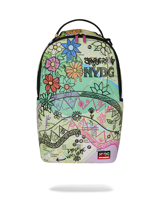 SPRAYGROUND NEW YORK BOTANICAL GARDEN COLLAB - GARDEN MAP DOODLES BACKPACK B9537