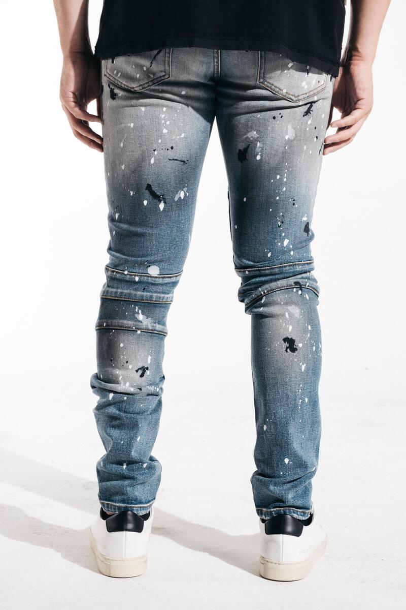 EMBELLISH TYSON BIKER DENIM (BLUE) EMBSP221-152