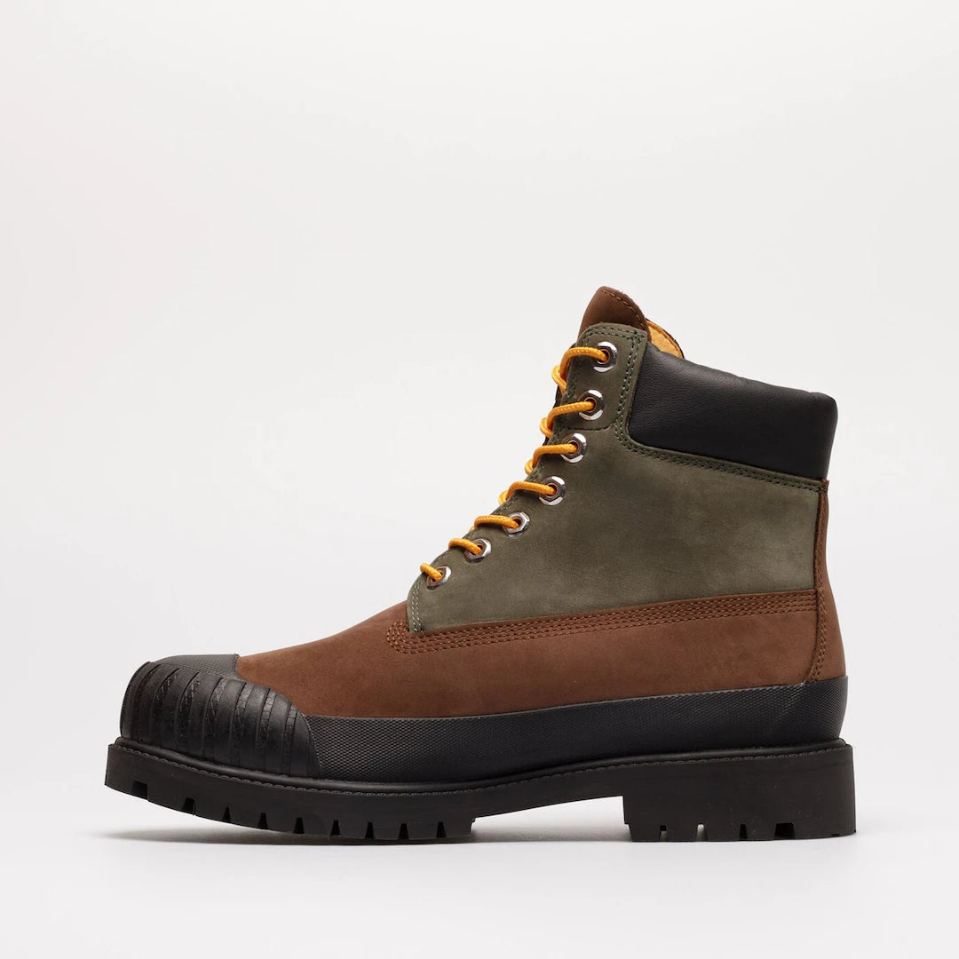 TIMBERLAND PREMIUM WATERPROOF RUBBER TOE BOOT (BROWN NUBUCK/OLIVE) TB0A2FXF9311