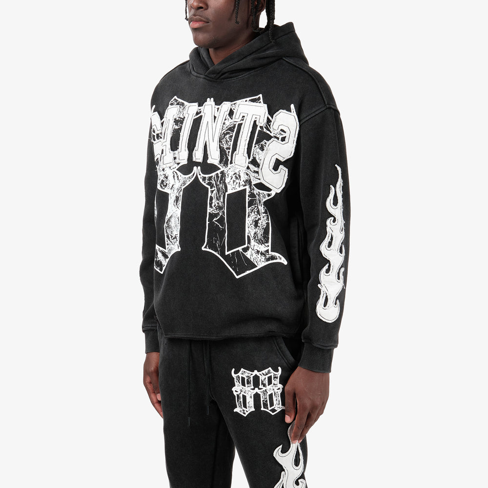 COPPER RIVET BLACK SAINTS PULL-OVER HOODIE (BLACK) 631017