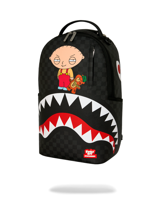 SPRAYGROUND BACKPACK FAMILY GUY STEWIE HOLDING BEAR KEYCHAIN BACKPACK B9185