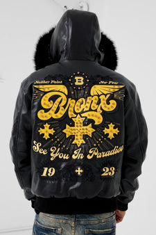JORDAN CRAIG / BRONX BOMBER JACKET W/HOOD (BLACK)