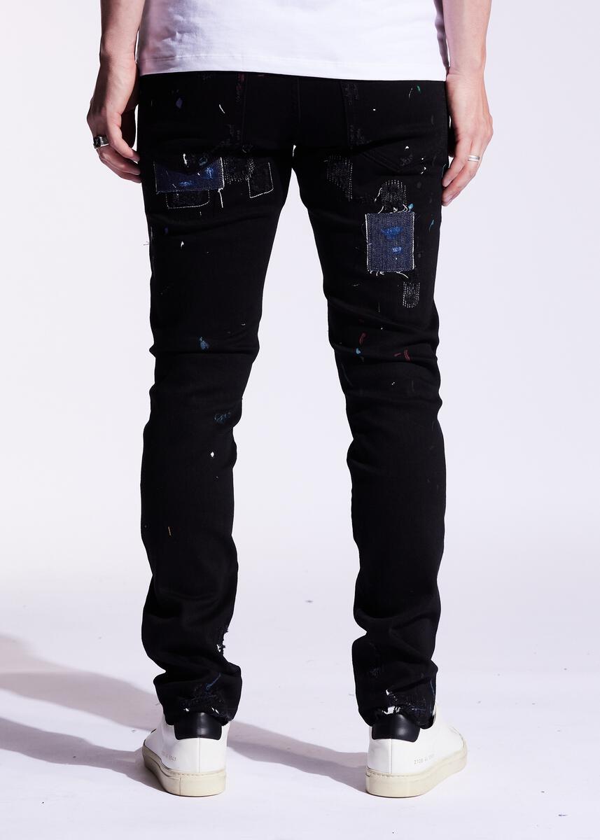 EMBELLISH SILAS DENIM (BLACK) EMBF221-107