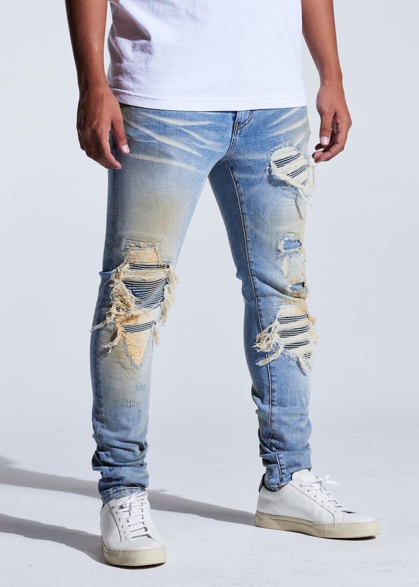 EMBELLISH EUPHORIA RIP & REPAIR DENIM (BLUE SAND) EMBSP221-117