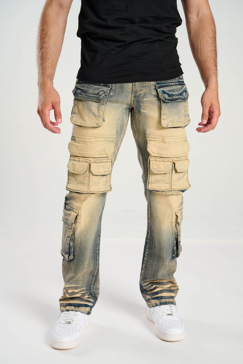 TAKER / CARGO POCKET DENIM (DK INDIGO) T4092