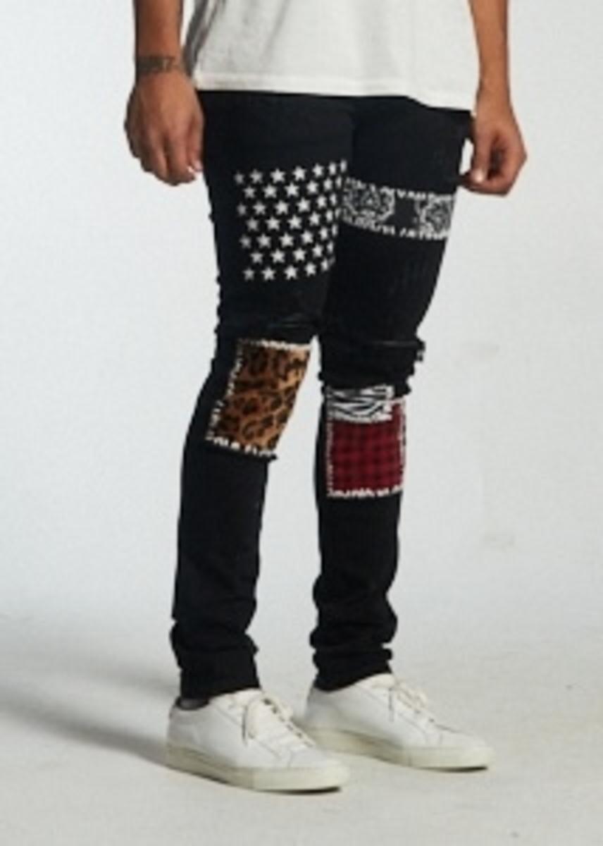 EMBELLISH SUMMIT PATCHWORK DENIM (BLACK PATCH) EMBSUM20-119