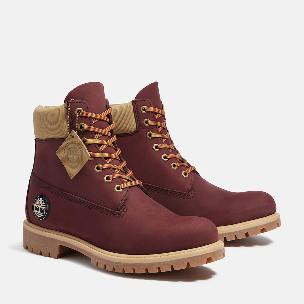 TIMBERLAND PREMIUM 6 INCH WATERPROOF BOOT (BURGANDY NUBUCK) TB0A2P6WEQ3