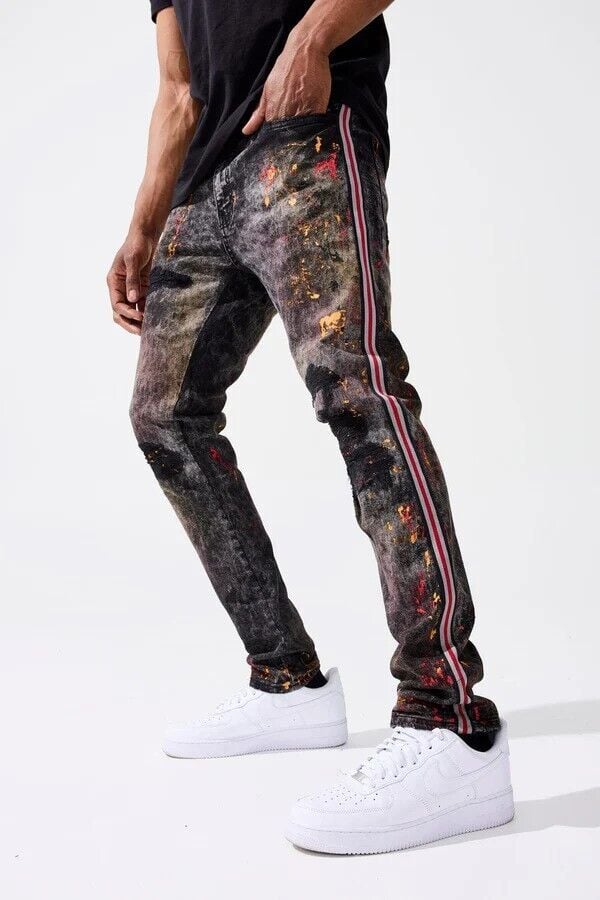 Jordan Craig Sean Fit Sparta Striped Denim (Wildfire) JM3441