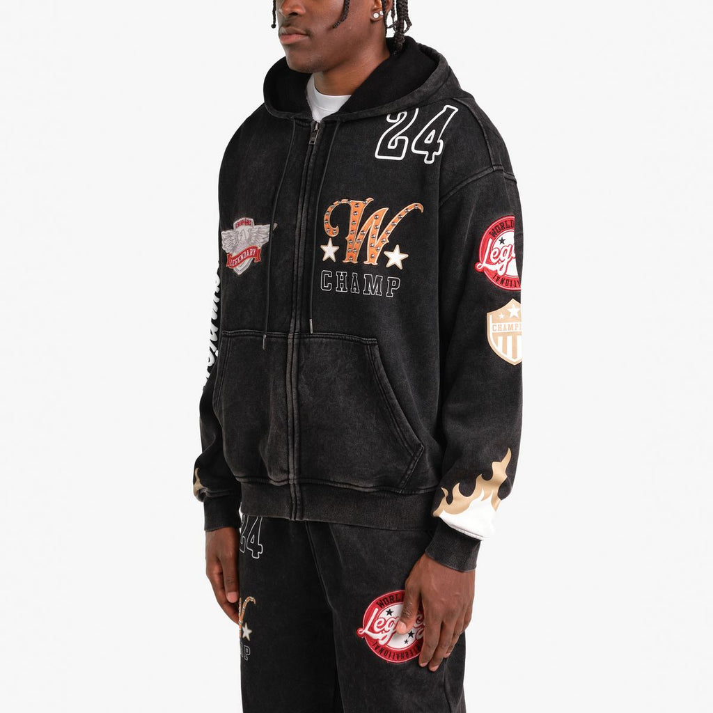 COPPER RIVET WORLD CLASS CHAMPION FULL ZIP HOODIE (BLACK) 631011