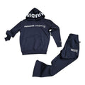 See You In Paradise Archive Hoodie And Stacked Sweatpants Set (Navy/white)