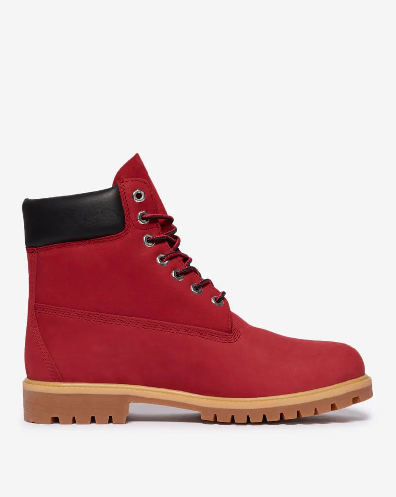 TIMBERLAND PREMIUM 6 INCH WATERPROOF BOOT (DARK RED NUBUCK) TB0A41MWEQ1