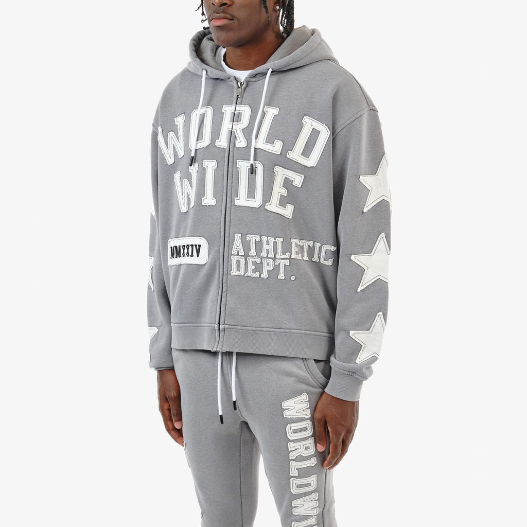 COPPER RIVET WORLDWIDE HOODIE (GREY)