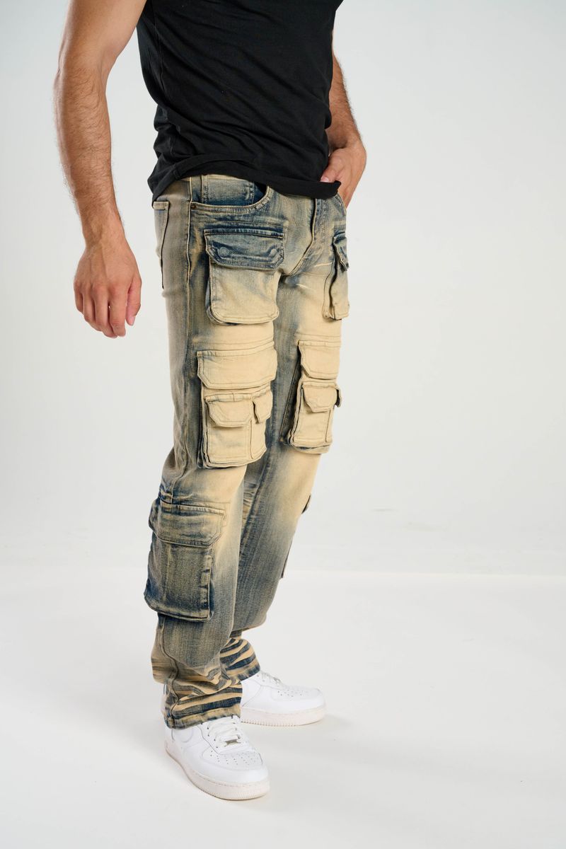TAKER / CARGO POCKET DENIM (DK INDIGO) T4092