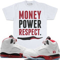 MILLION DOLLA MOTIVE MONEY POWER RESPECT TEE (white)