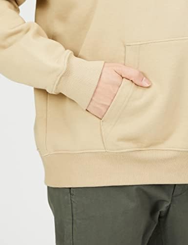 Lacoste  Men's Monogram Motif Lacoste Print Hooded Sweatshirt Beige