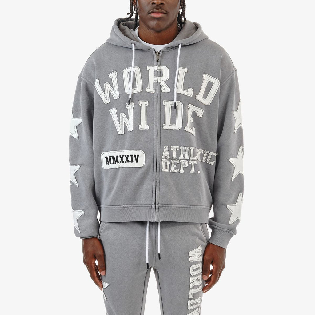 COPPER RIVET WORLDWIDE HOODIE (GREY)