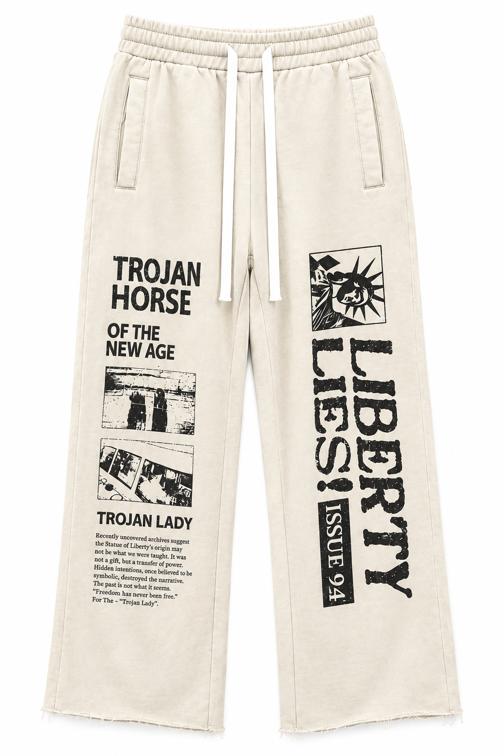 PJ MARK THE TIMES SWEATPANTS (OATMEAL) FP2661