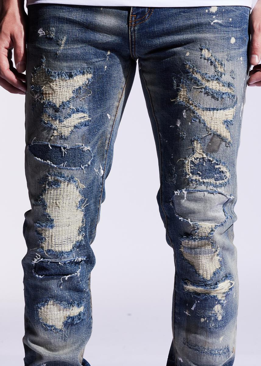 EMBELLISH DAMIEN DENIM (BLUE) EMBF221-101