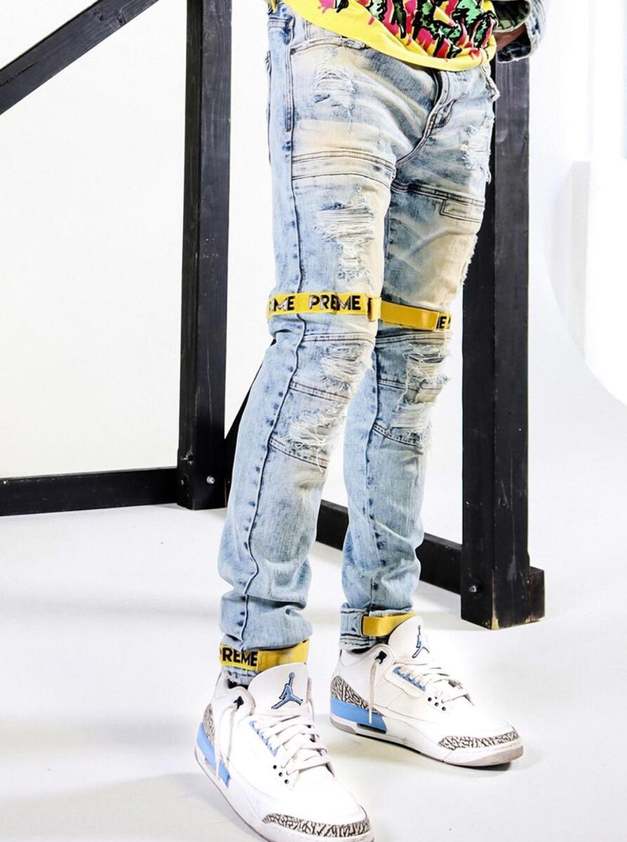 Preme Moto Denim Jeans (Desert Indigo) PR-WB-843