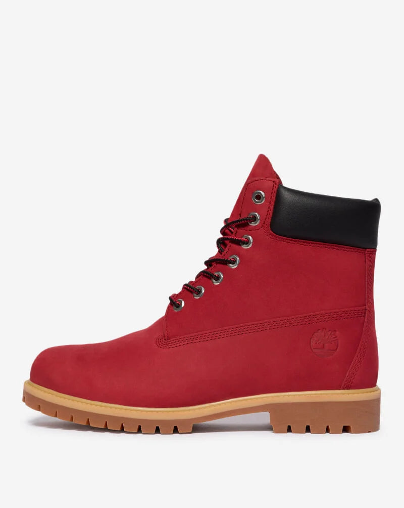 TIMBERLAND PREMIUM 6 INCH WATERPROOF BOOT (DARK RED NUBUCK) TB0A41MWEQ1